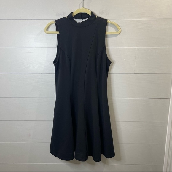 Free People | Sleeveless Black High Neck Dress Size Medium - Picture 1 of 9